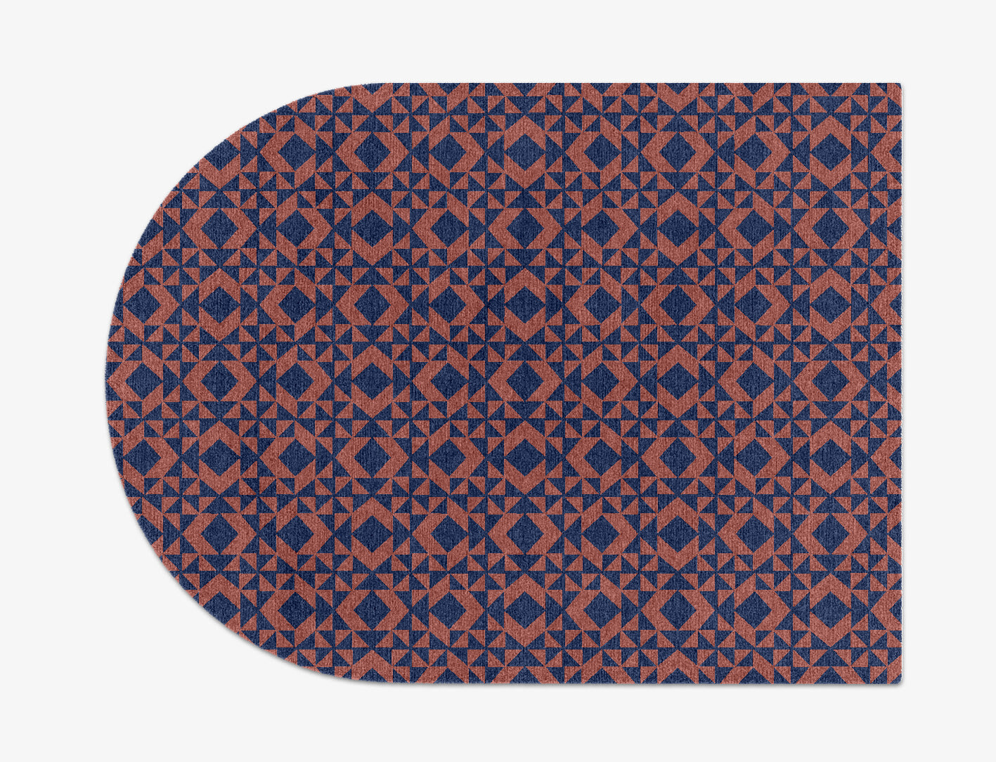 Papier Mache Geometric Arch Hand Knotted Tibetan Wool Custom Rug by Rug Artisan