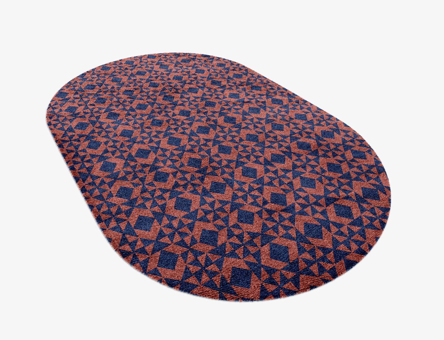 Papier Mache Geometric Capsule Hand Knotted Bamboo Silk Custom Rug by Rug Artisan