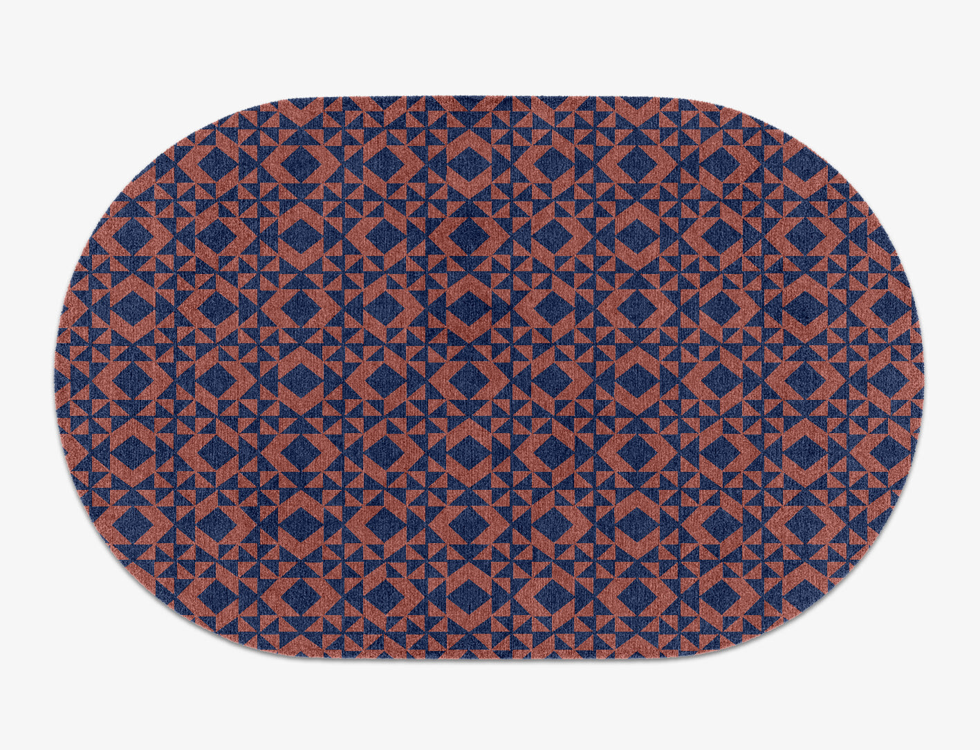 Papier Mache Geometric Capsule Hand Knotted Tibetan Wool Custom Rug by Rug Artisan