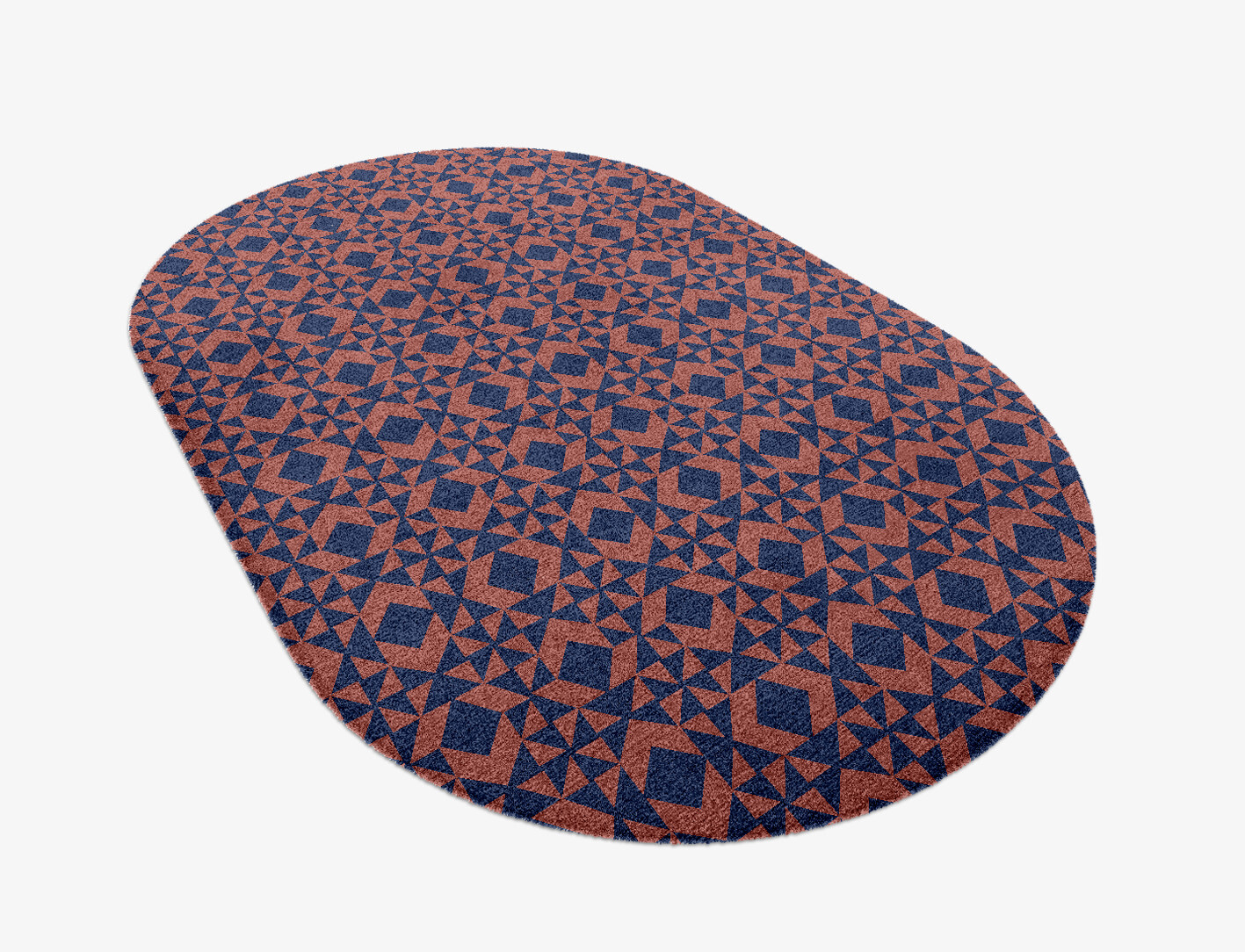 Papier Mache Geometric Capsule Hand Knotted Tibetan Wool Custom Rug by Rug Artisan