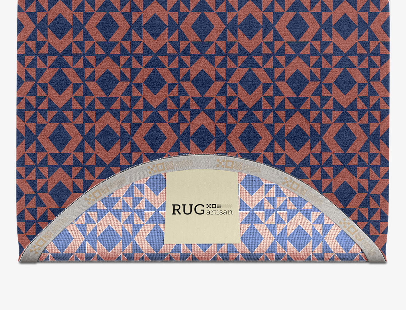 Papier Mache Geometric Capsule Hand Knotted Tibetan Wool Custom Rug by Rug Artisan