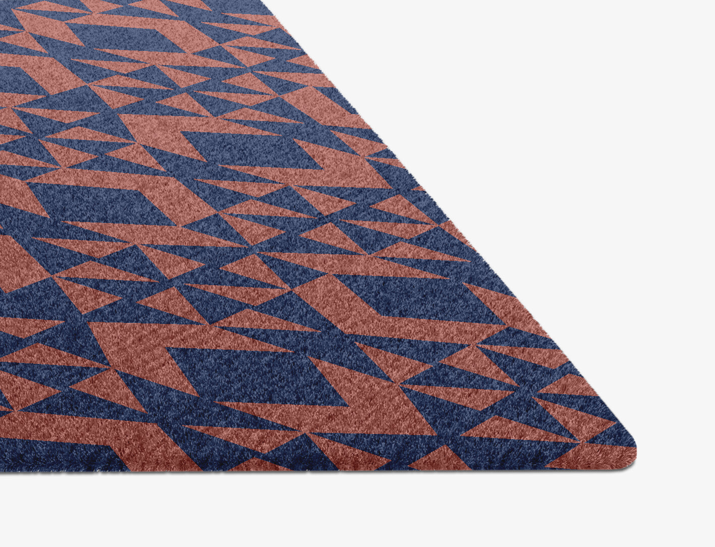Papier Mache Geometric Diamond Hand Knotted Tibetan Wool Custom Rug by Rug Artisan