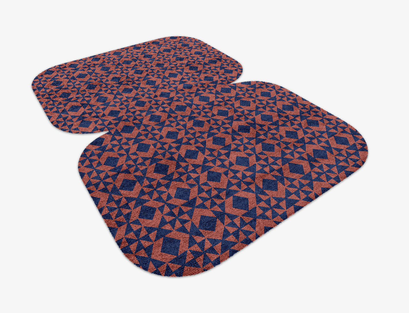 Papier Mache Geometric Eight Hand Knotted Bamboo Silk Custom Rug by Rug Artisan