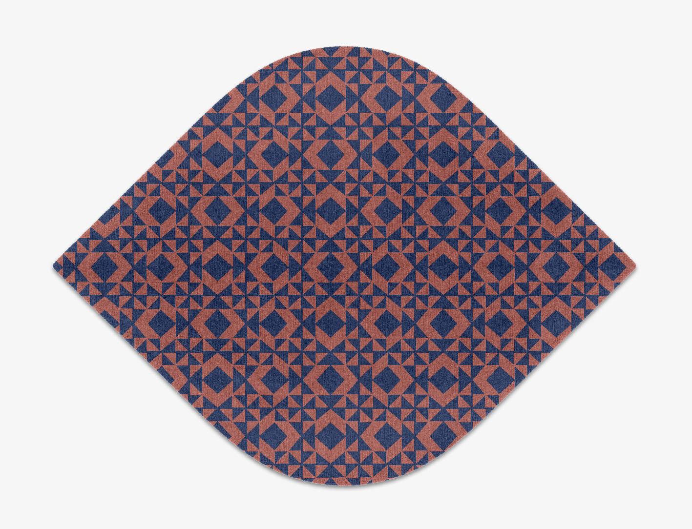 Papier Mache Geometric Ogee Hand Knotted Tibetan Wool Custom Rug by Rug Artisan