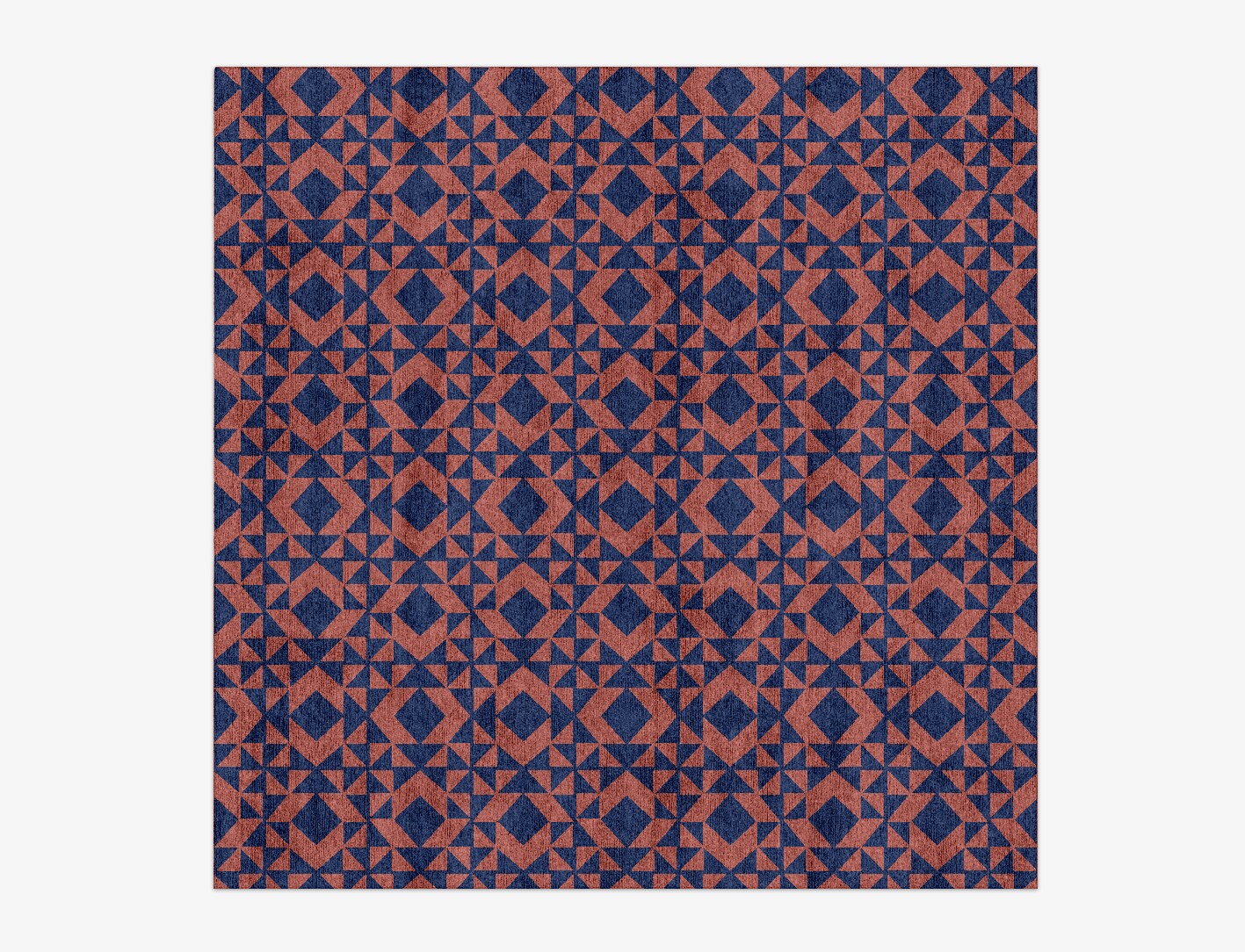 Papier Mache Geometric Square Hand Knotted Bamboo Silk Custom Rug by Rug Artisan