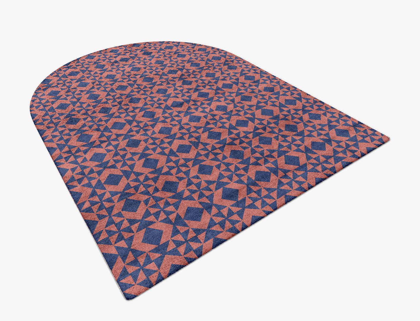 Papier Mache Geometric Arch Hand Tufted Bamboo Silk Custom Rug by Rug Artisan
