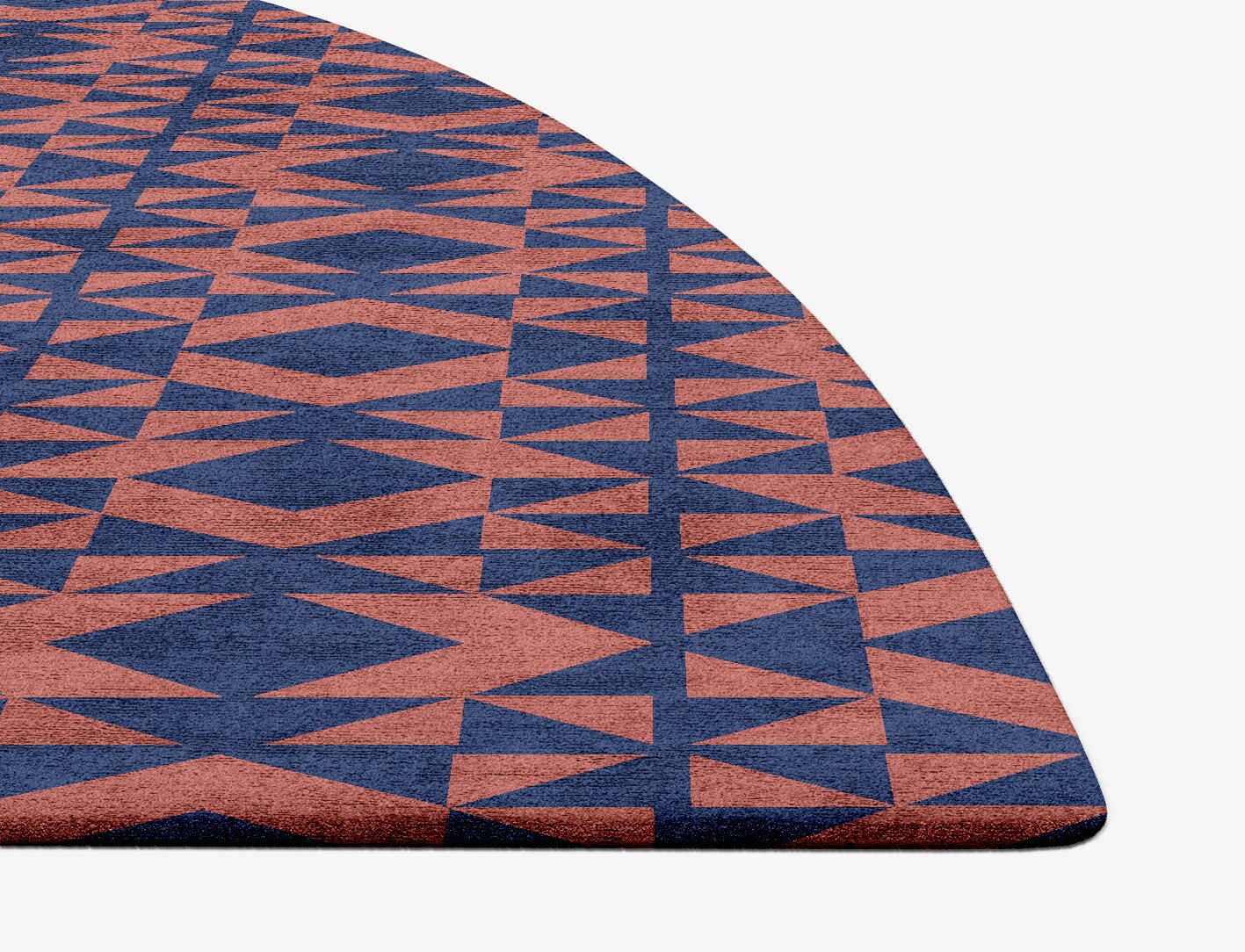 Papier Mache Geometric Halfmoon Hand Tufted Bamboo Silk Custom Rug by Rug Artisan