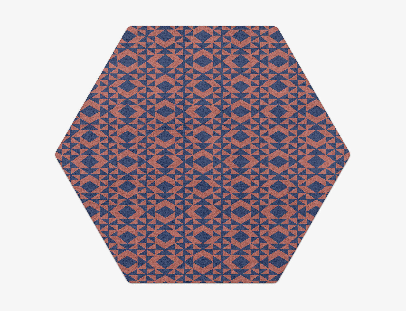 Papier Mache Geometric Hexagon Hand Tufted Pure Wool Custom Rug by Rug Artisan