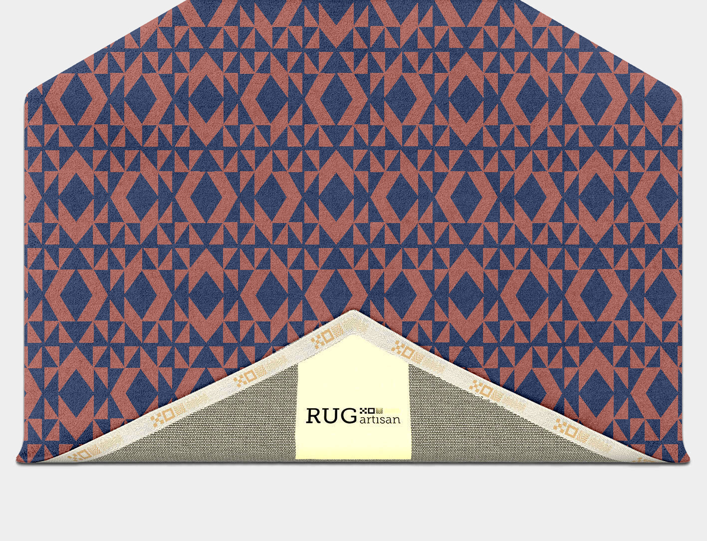 Papier Mache Geometric Hexagon Hand Tufted Pure Wool Custom Rug by Rug Artisan