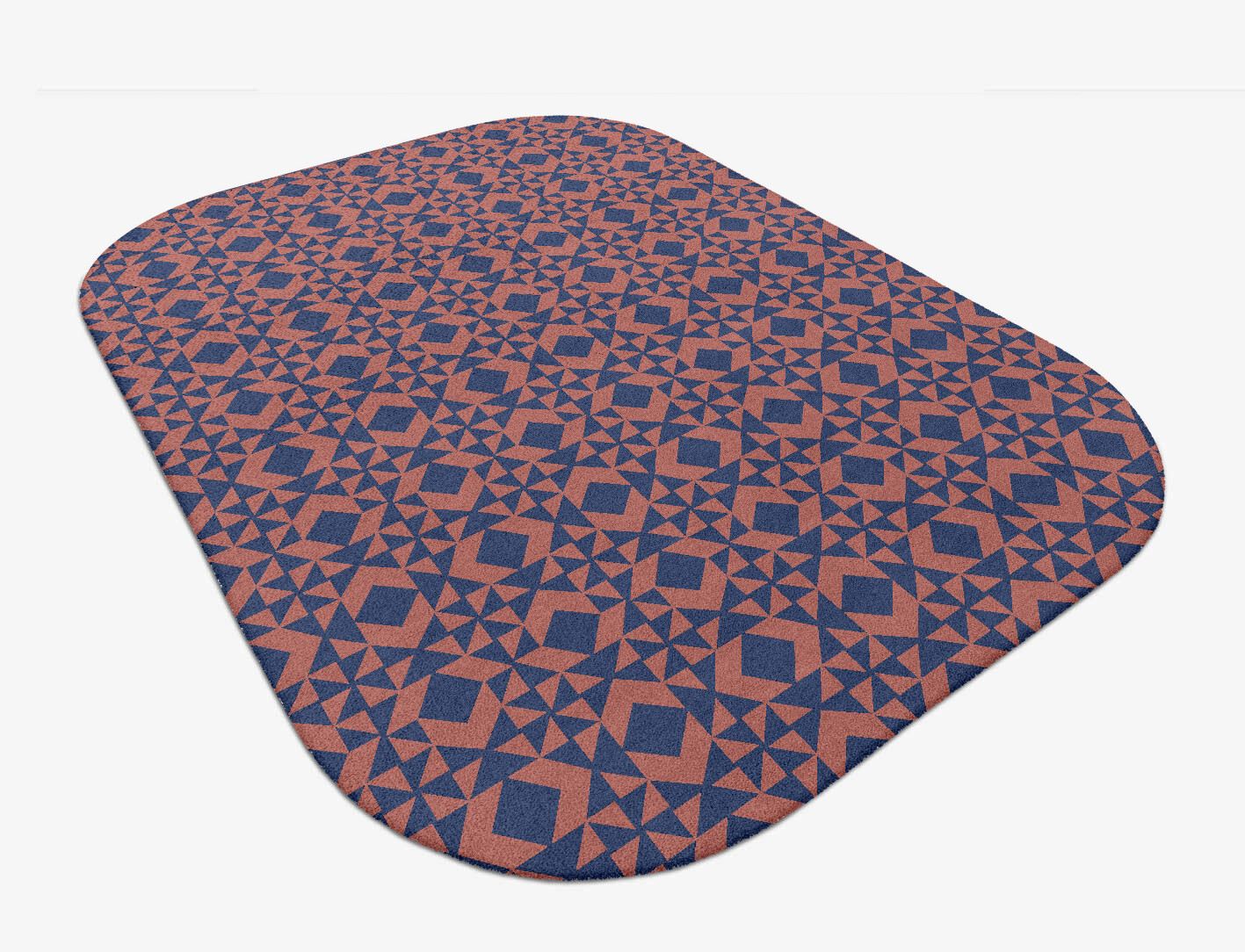 Papier Mache Geometric Oblong Hand Tufted Pure Wool Custom Rug by Rug Artisan