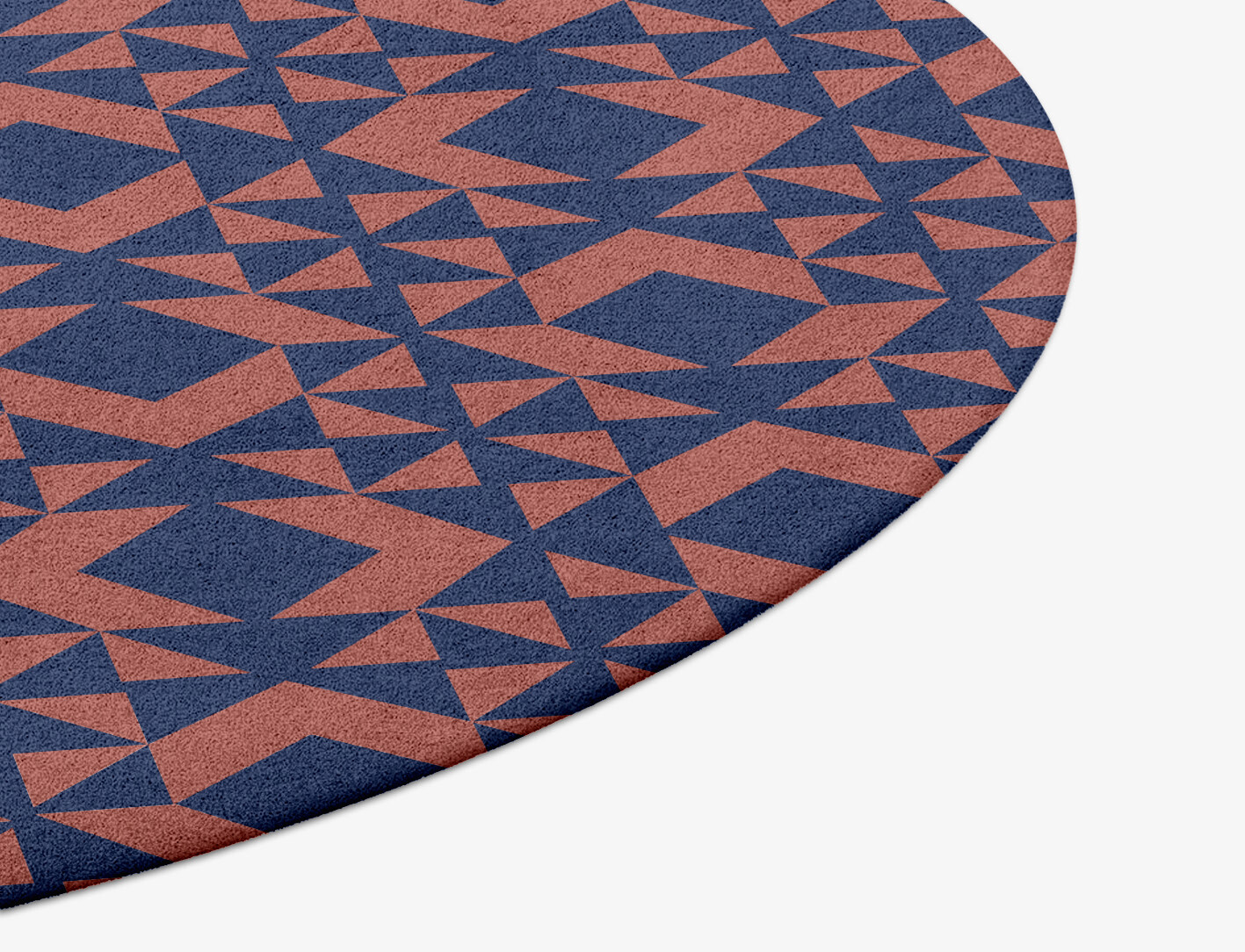 Papier Mache Geometric Round Hand Tufted Pure Wool Custom Rug by Rug Artisan
