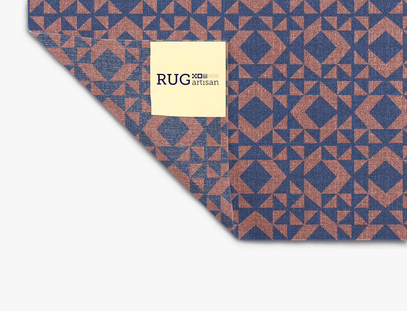 Papier Mache Geometric Rectangle Outdoor Recycled Yarn Custom Rug by Rug Artisan