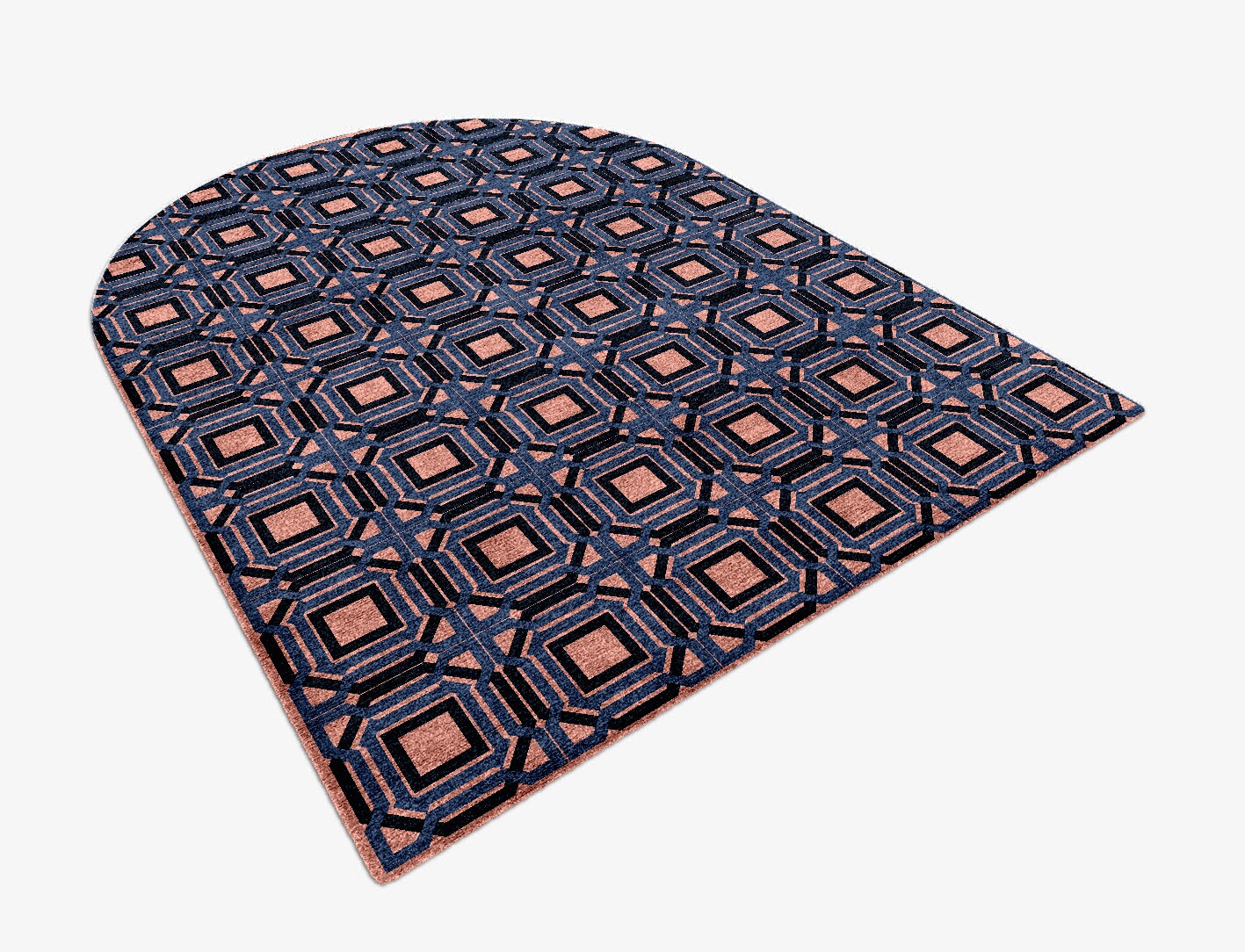 Paradigm Geometric Arch Hand Knotted Bamboo Silk Custom Rug by Rug Artisan