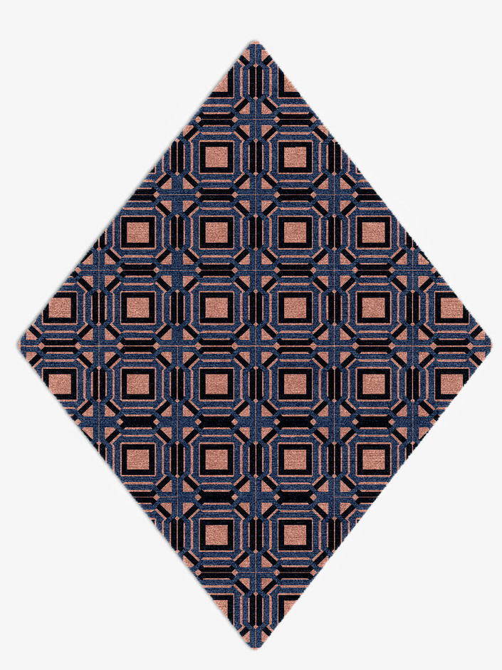 Paradigm Geometric Diamond Hand Knotted Tibetan Wool Custom Rug by Rug Artisan