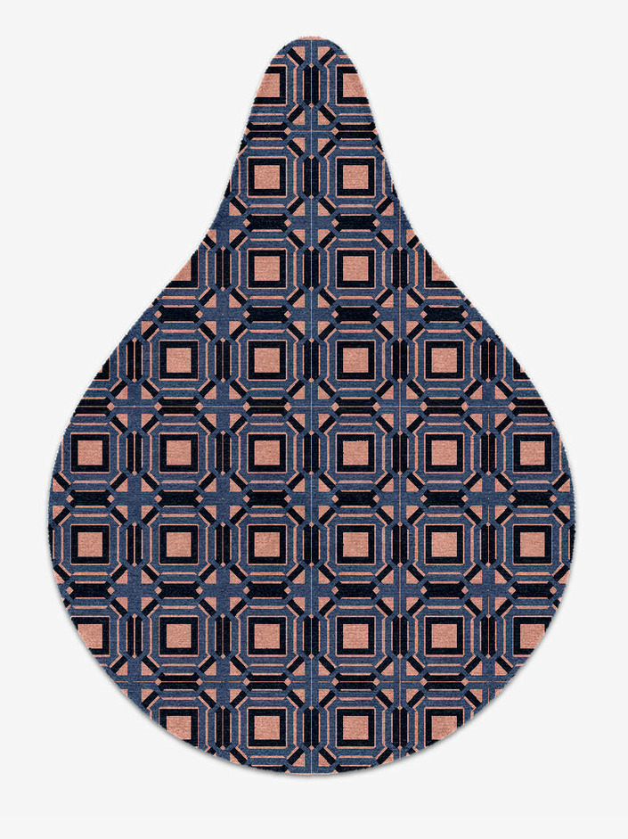 Paradigm Geometric Drop Hand Knotted Tibetan Wool Custom Rug by Rug Artisan