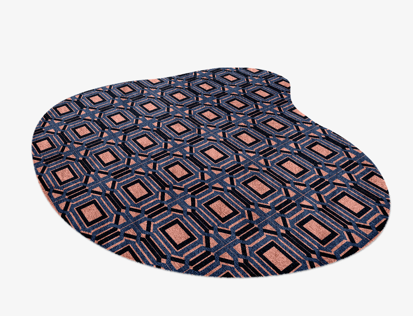 Paradigm Geometric Splash Hand Knotted Bamboo Silk Custom Rug by Rug Artisan