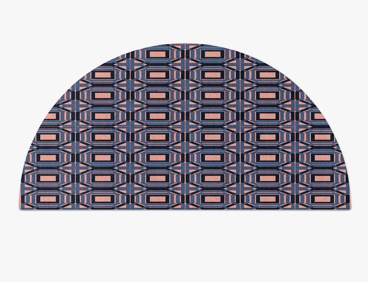 Paradigm Geometric Halfmoon Hand Tufted Pure Wool Custom Rug by Rug Artisan