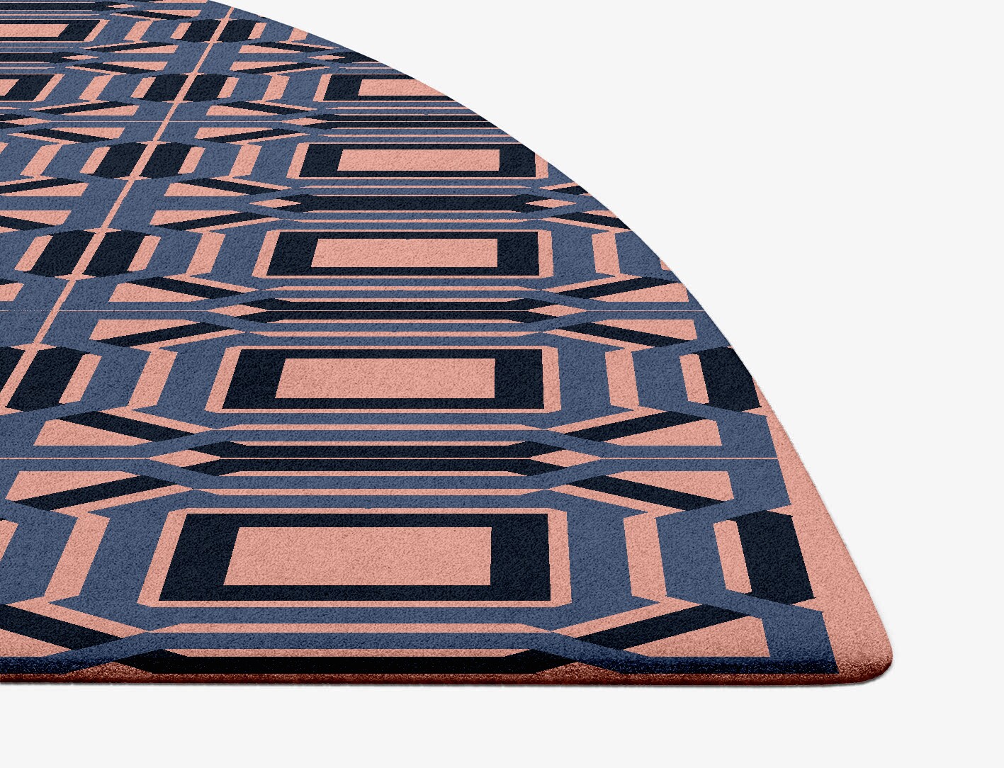 Paradigm Geometric Halfmoon Hand Tufted Pure Wool Custom Rug by Rug Artisan