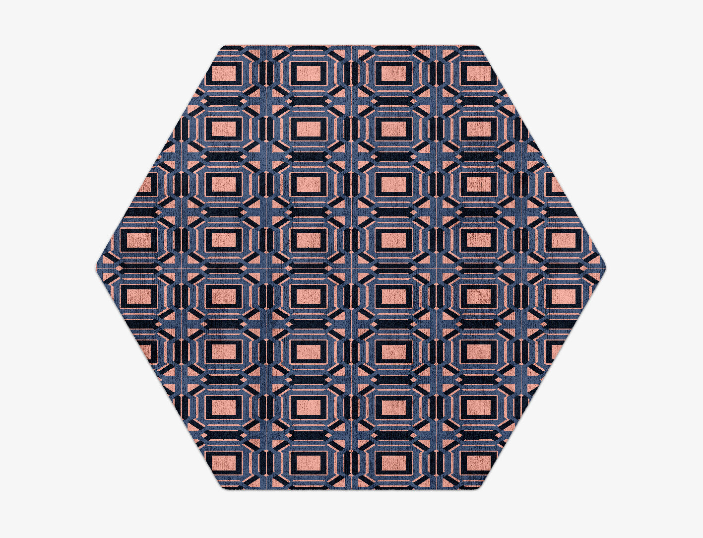 Paradigm Geometric Hexagon Hand Tufted Bamboo Silk Custom Rug by Rug Artisan