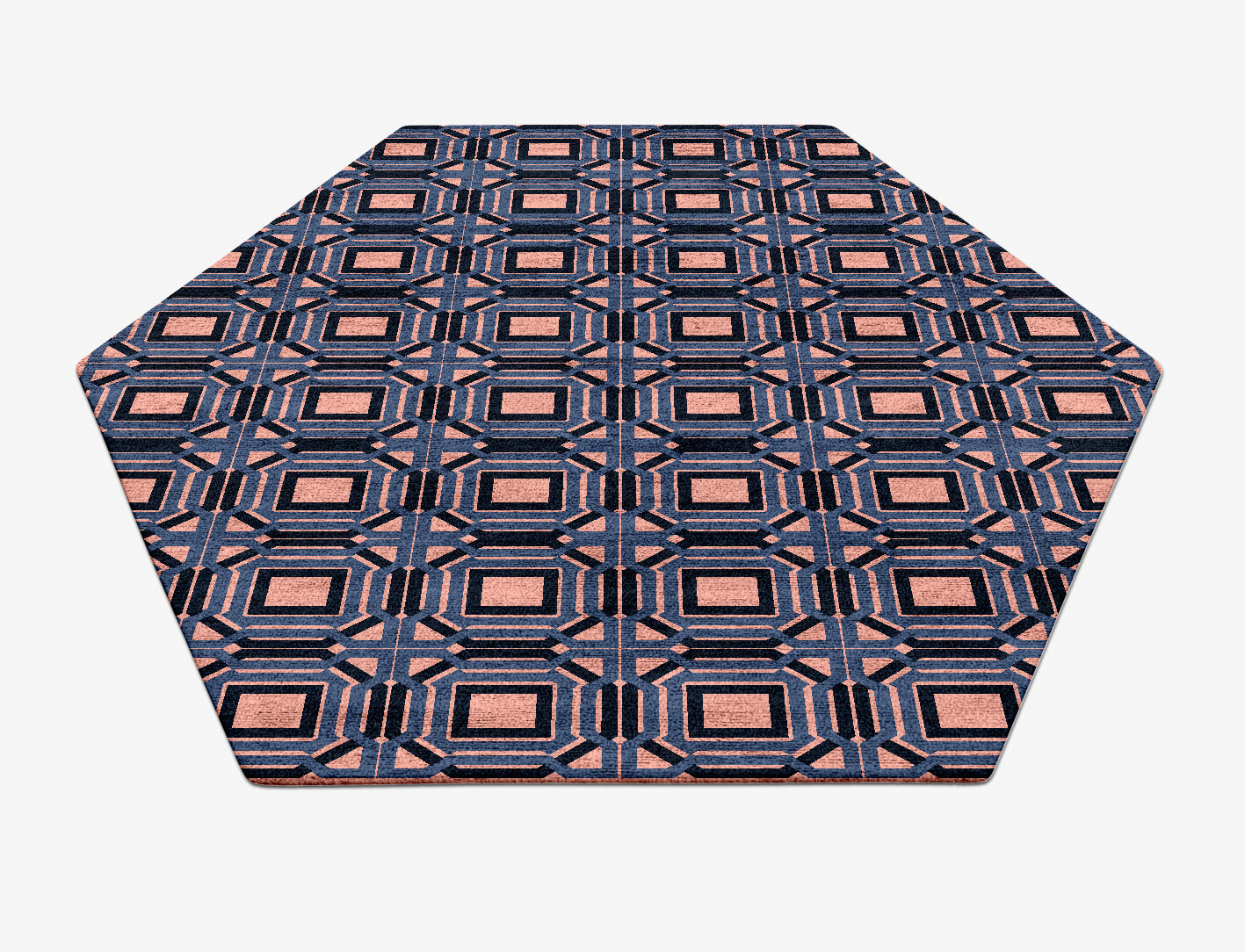 Paradigm Geometric Hexagon Hand Tufted Bamboo Silk Custom Rug by Rug Artisan