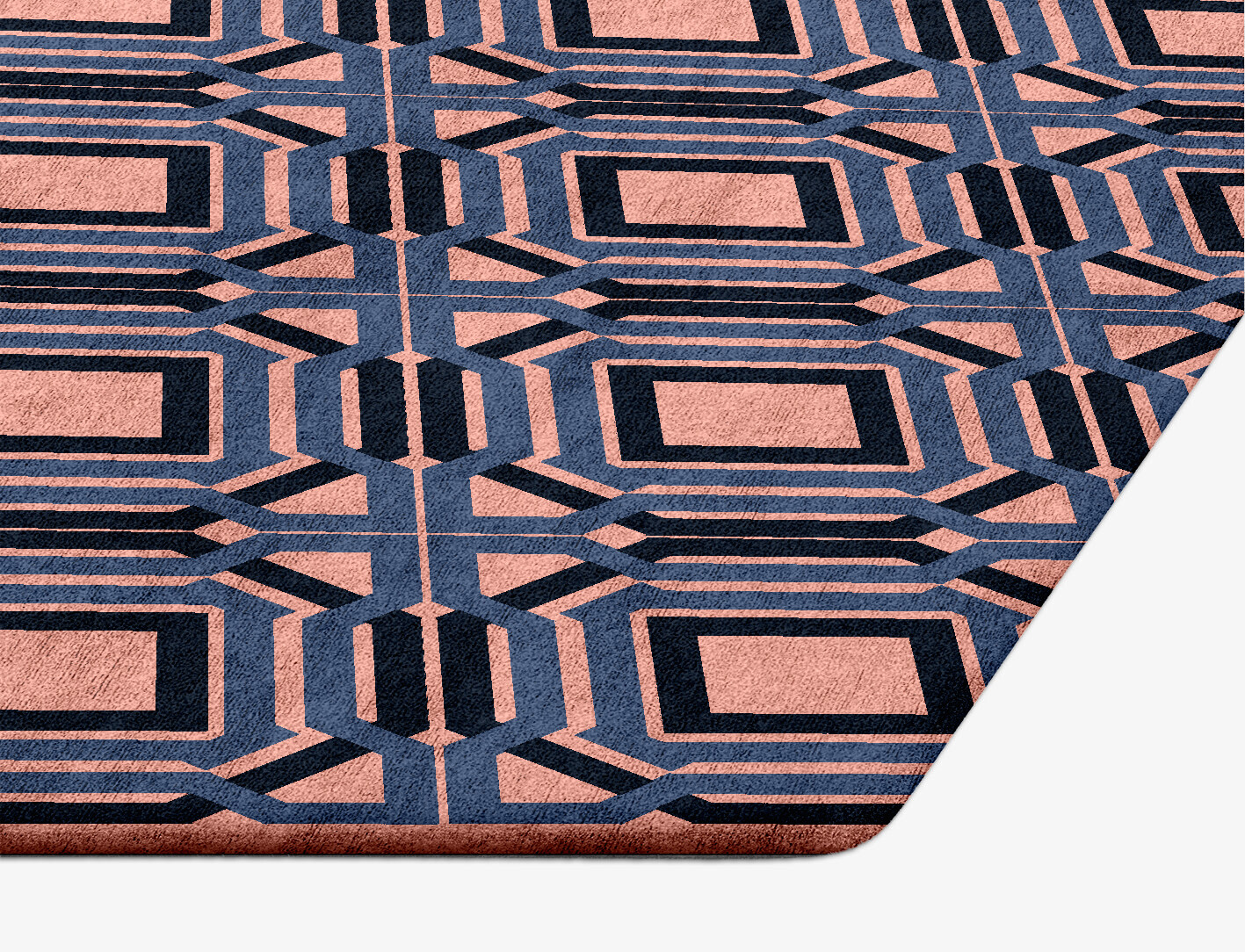 Paradigm Geometric Hexagon Hand Tufted Bamboo Silk Custom Rug by Rug Artisan