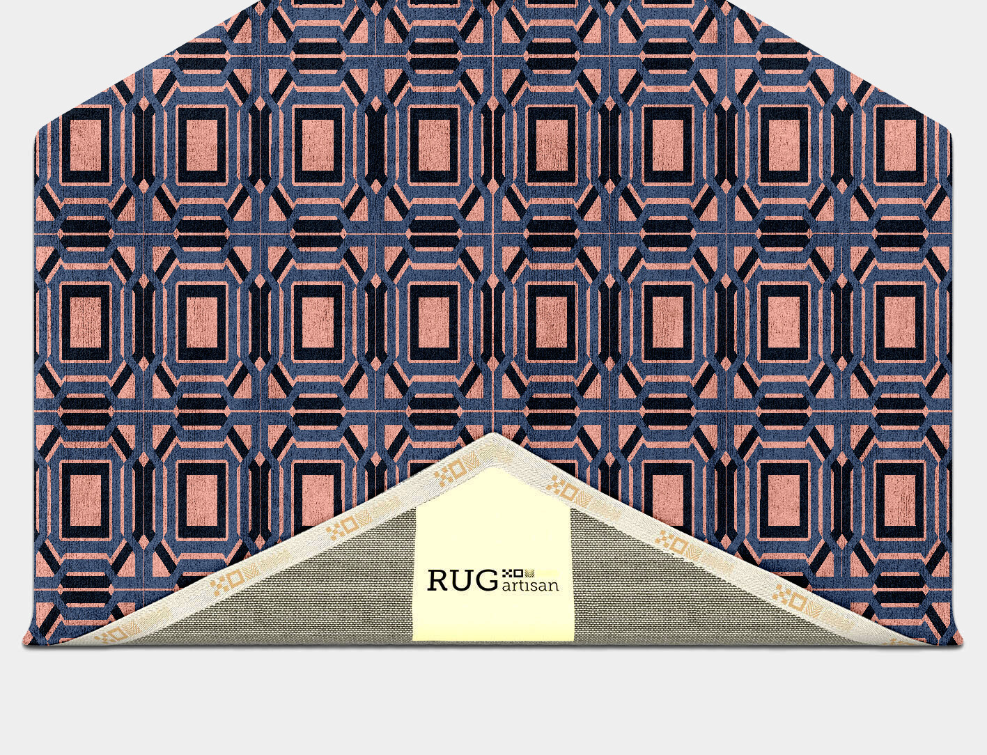 Paradigm Geometric Hexagon Hand Tufted Bamboo Silk Custom Rug by Rug Artisan