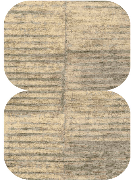 Parallel Strokes Brush Strokes Eight Hand Knotted Bamboo Silk Custom Rug by Rug Artisan