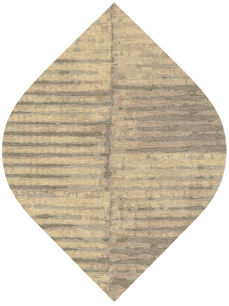 Parallel Strokes Brush Strokes Ogee Hand Knotted Tibetan Wool Custom Rug by Rug Artisan