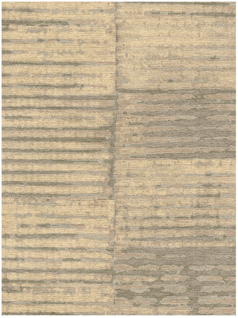 Parallel Strokes Brush Strokes Rectangle Hand Knotted Tibetan Wool Custom Rug by Rug Artisan