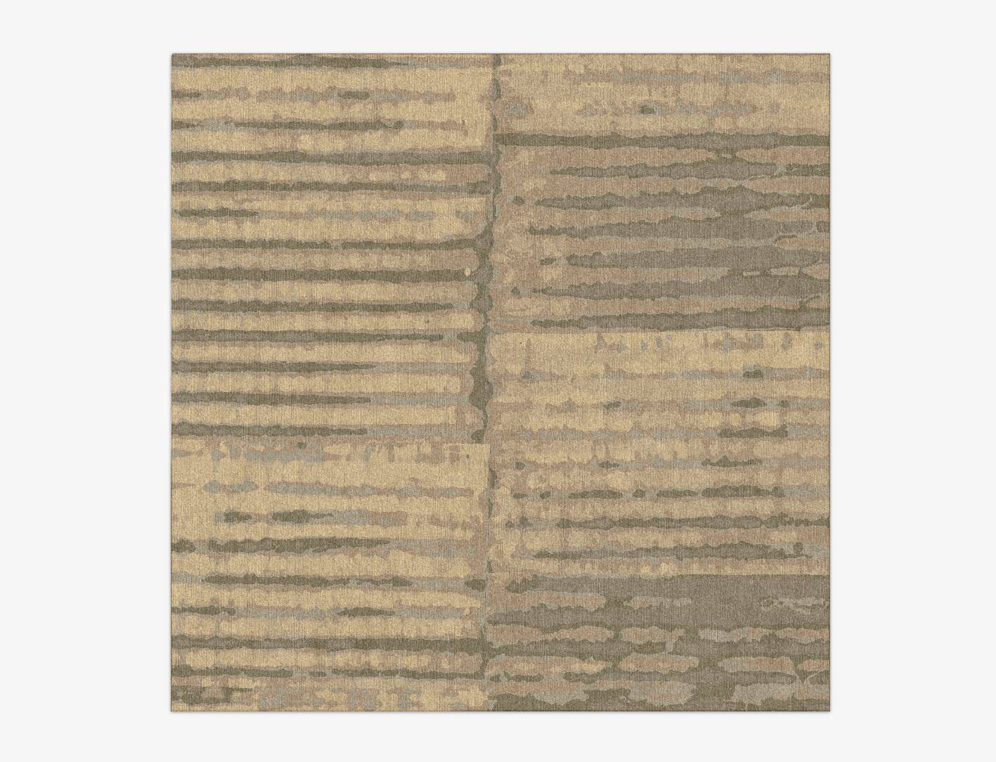 Parallel Strokes Brush Strokes Square Hand Knotted Tibetan Wool Custom Rug by Rug Artisan