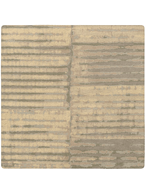 Parallel Strokes Brush Strokes Square Hand Tufted Pure Wool Custom Rug by Rug Artisan
