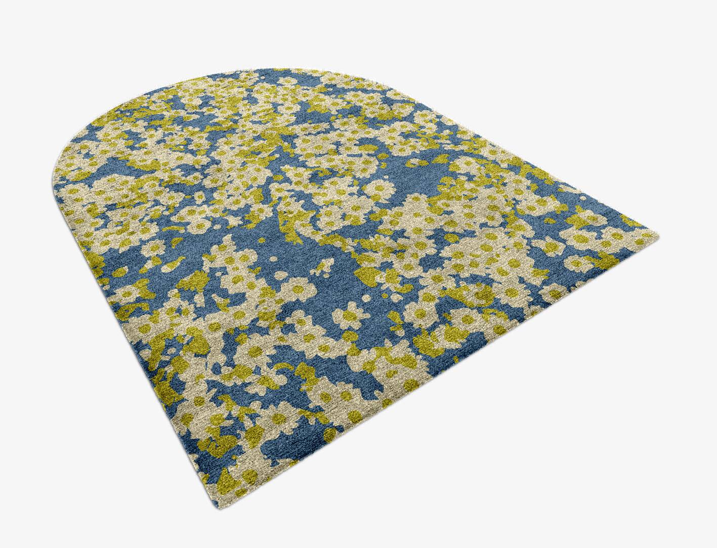 Parasol Floral Arch Hand Knotted Bamboo Silk Custom Rug by Rug Artisan