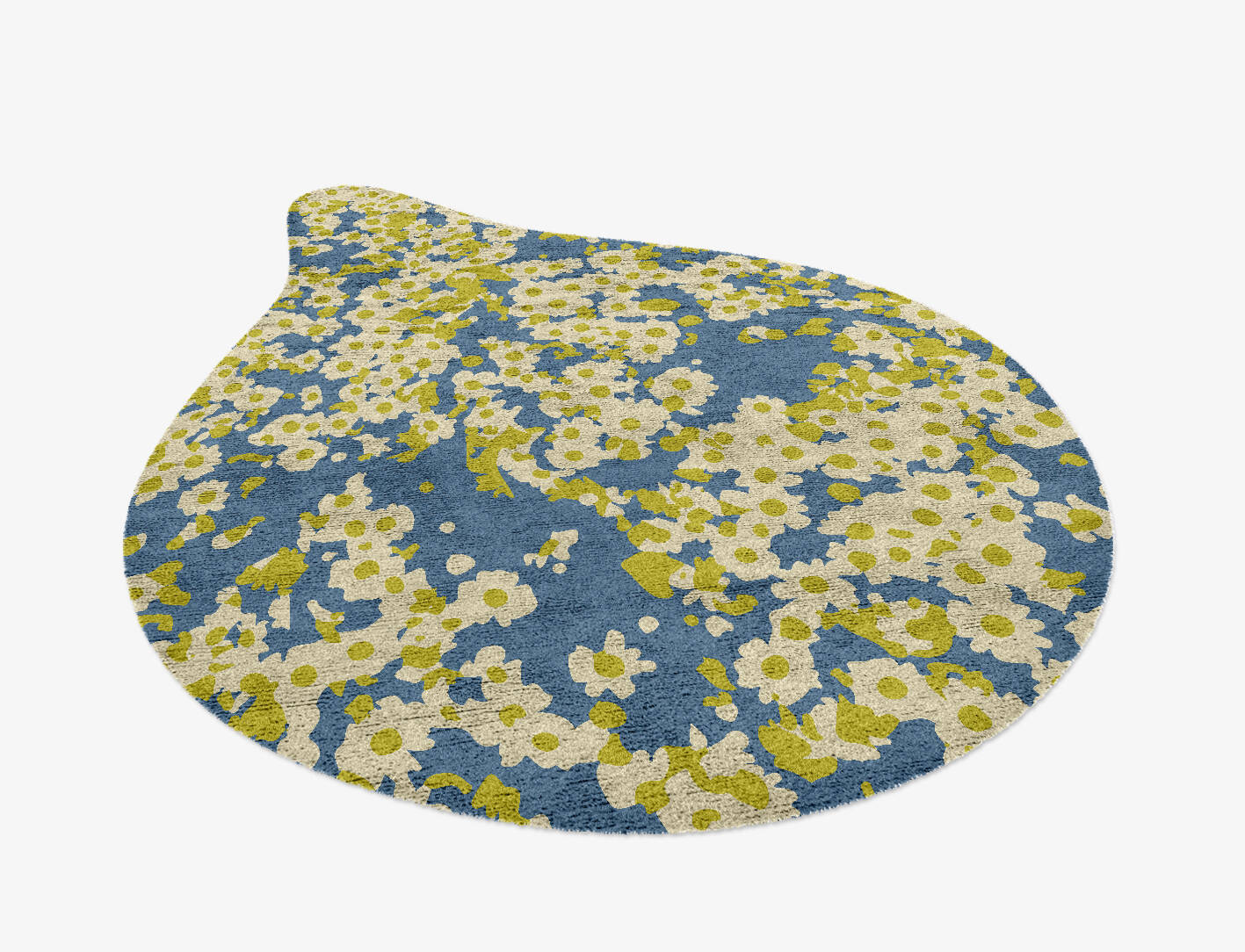 Parasol Floral Drop Hand Knotted Bamboo Silk Custom Rug by Rug Artisan