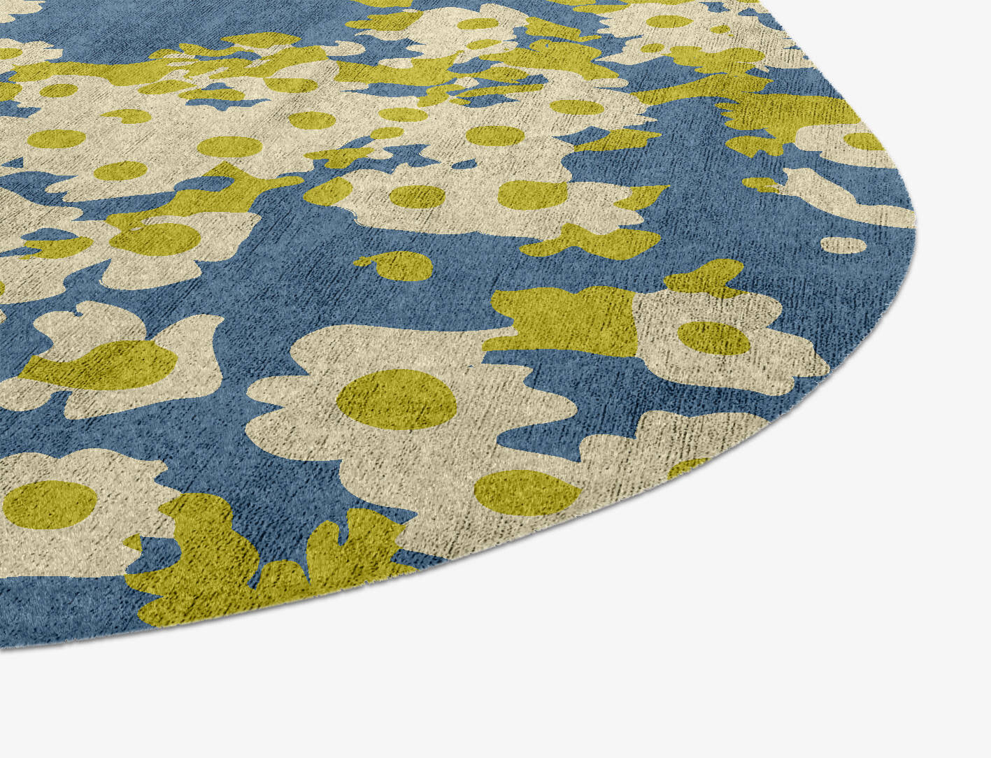 Parasol Floral Oblong Hand Knotted Bamboo Silk Custom Rug by Rug Artisan