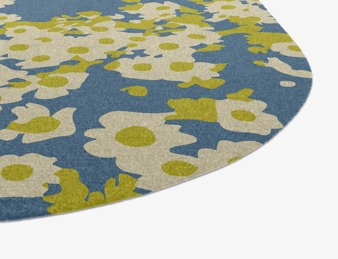 Parasol Floral Oblong Hand Knotted Tibetan Wool Custom Rug by Rug Artisan