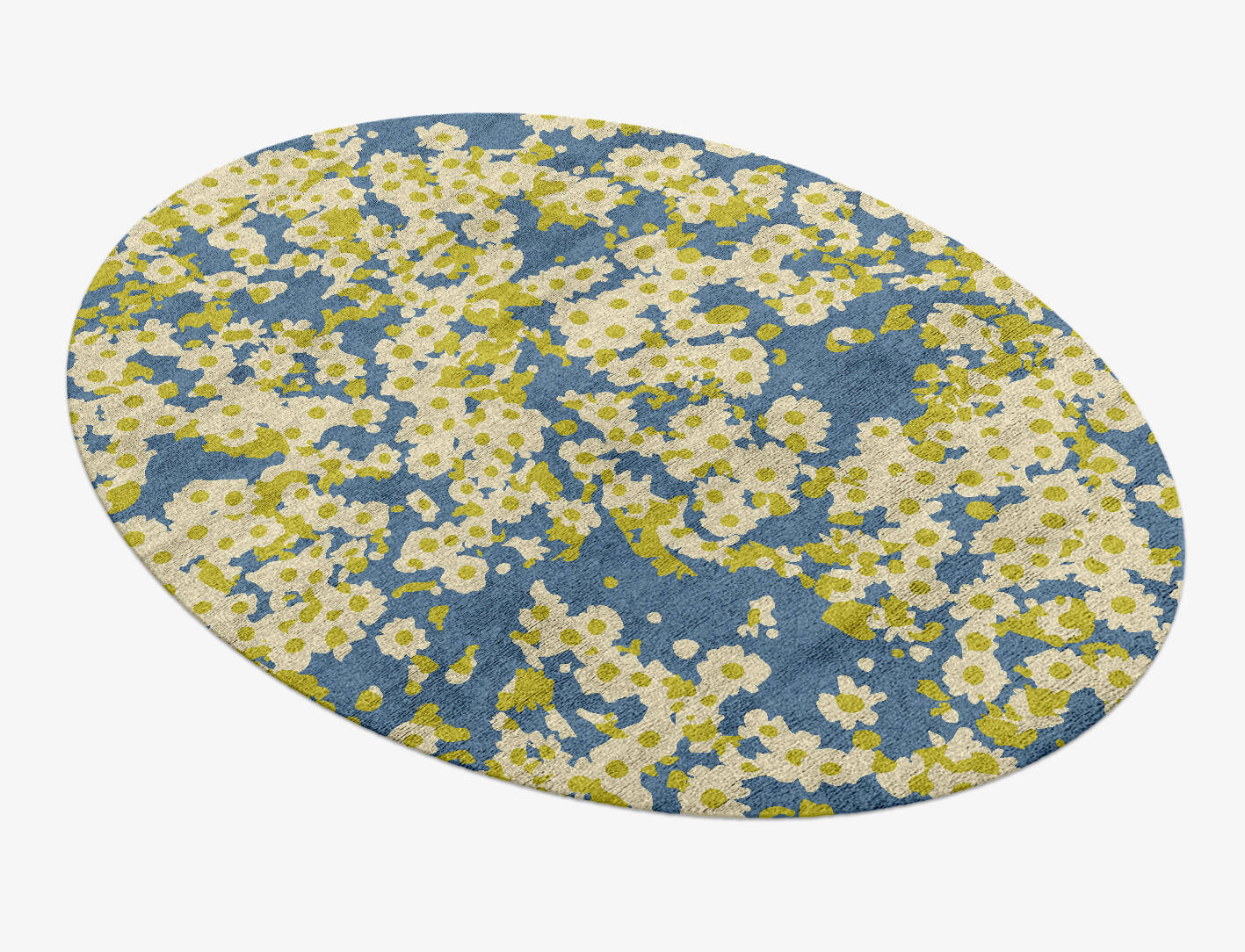 Parasol Floral Oval Hand Knotted Bamboo Silk Custom Rug by Rug Artisan