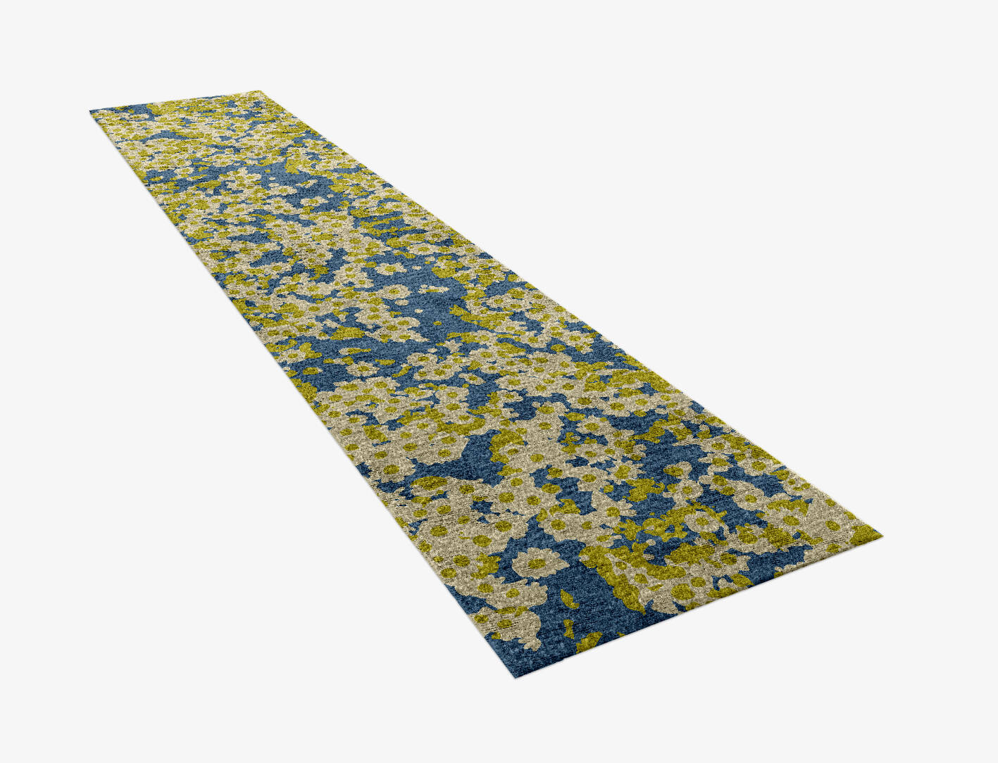 Parasol Floral Runner Hand Knotted Bamboo Silk Custom Rug by Rug Artisan