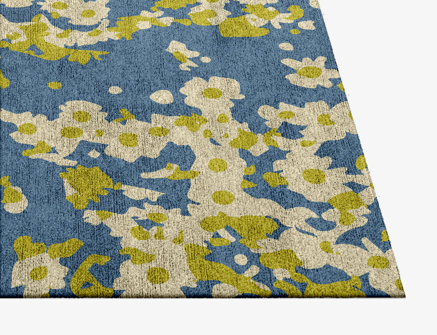 Parasol Floral Square Hand Knotted Bamboo Silk Custom Rug by Rug Artisan