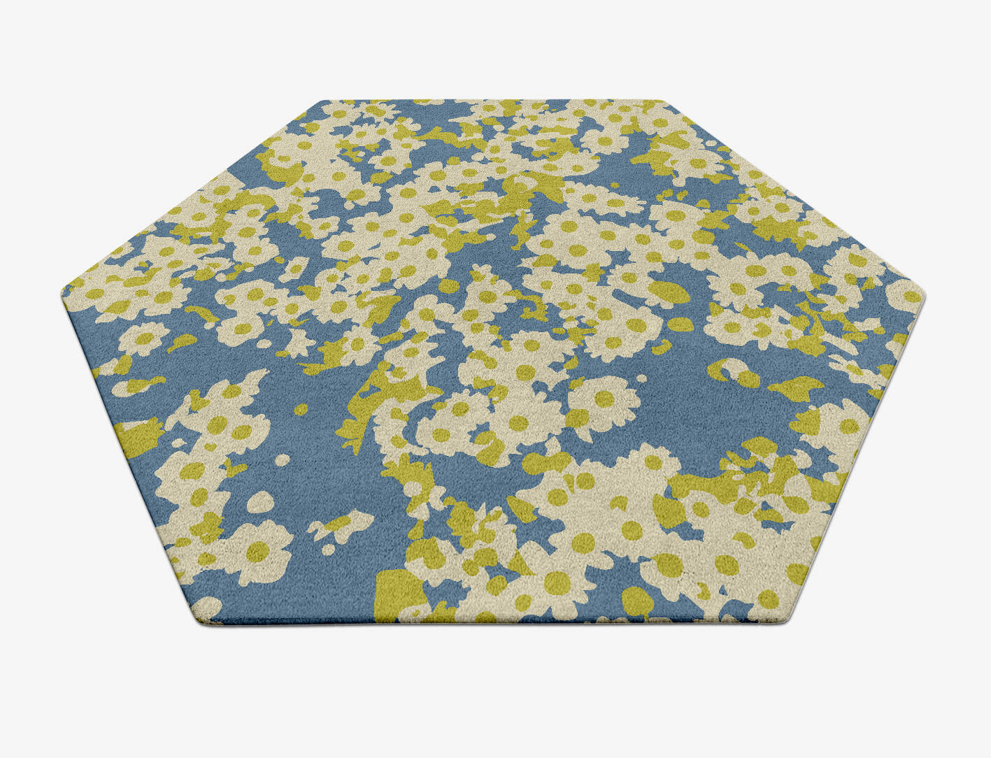 Parasol Floral Hexagon Hand Tufted Pure Wool Custom Rug by Rug Artisan