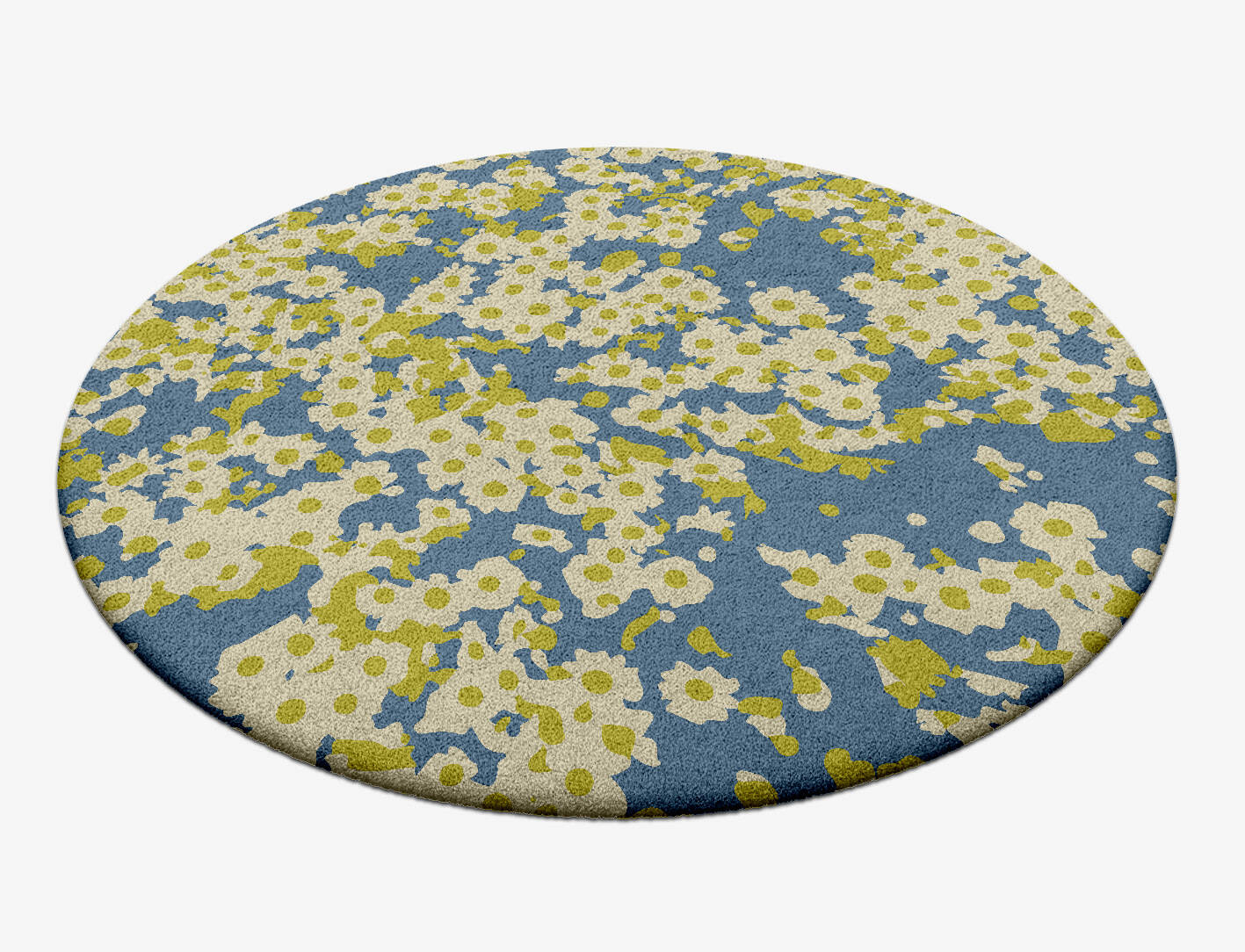 Parasol Floral Round Hand Tufted Pure Wool Custom Rug by Rug Artisan