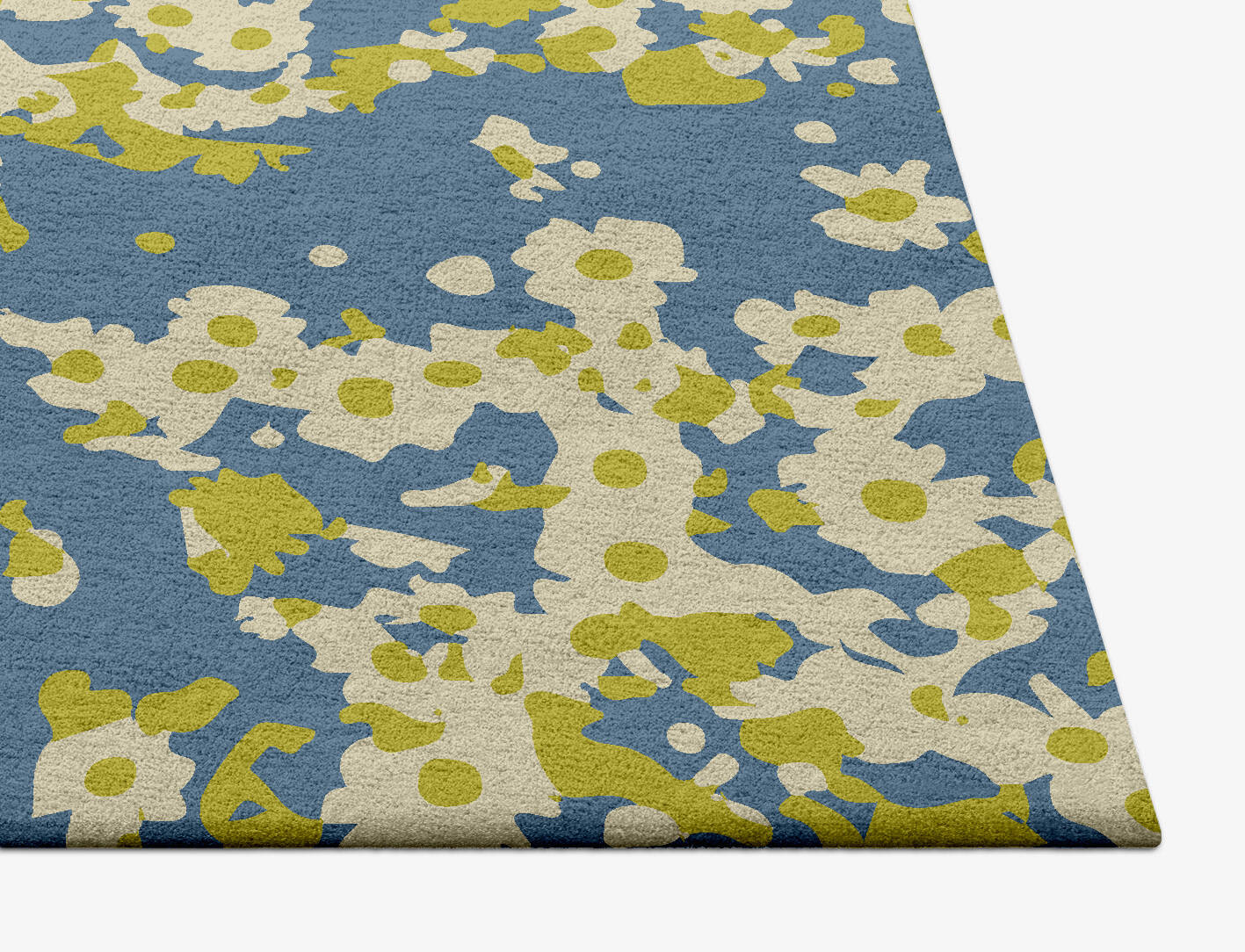 Parasol Floral Square Hand Tufted Pure Wool Custom Rug by Rug Artisan