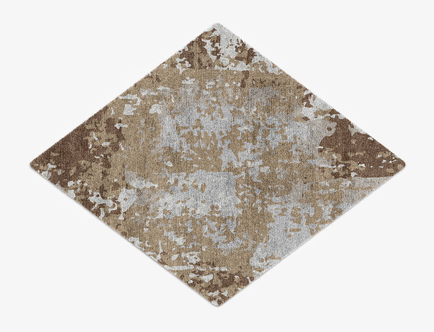 Patches Surface Art Diamond Hand Knotted Bamboo Silk Custom Rug by Rug Artisan