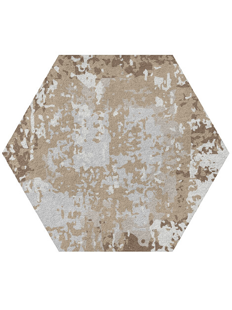 Patches Surface Art Hexagon Hand Tufted Pure Wool Custom Rug by Rug Artisan