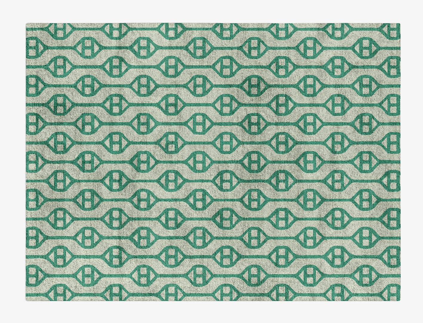 Paternoster Geometric Rectangle Hand Tufted Bamboo Silk Custom Rug by Rug Artisan