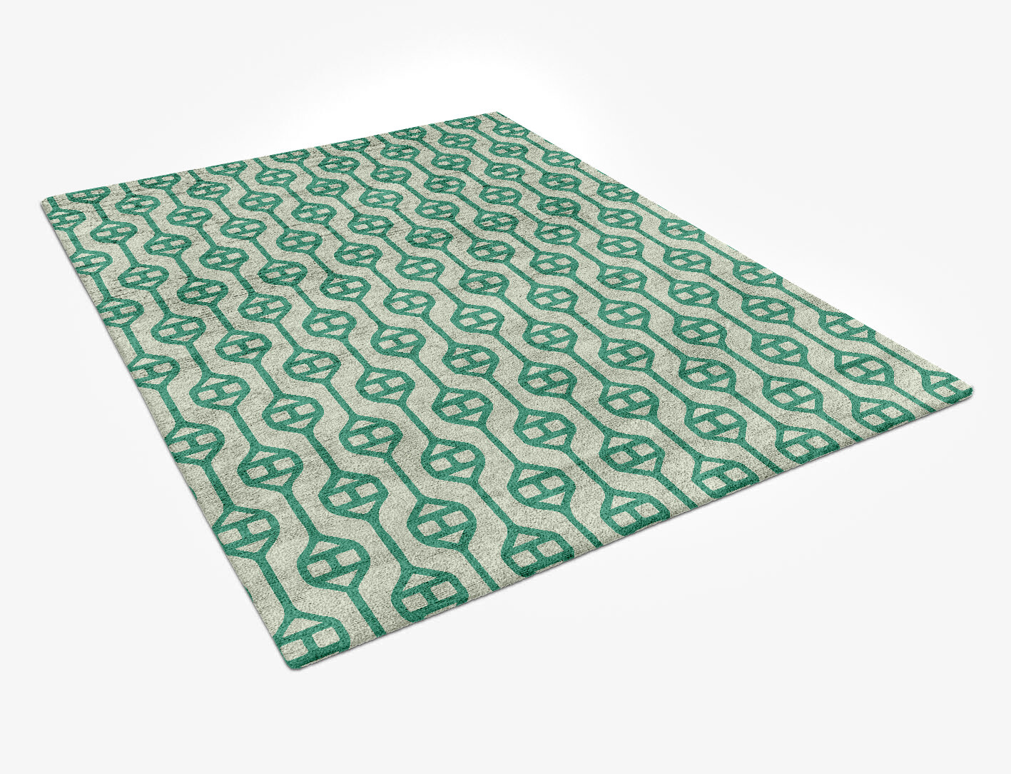 Paternoster Geometric Rectangle Hand Tufted Bamboo Silk Custom Rug by Rug Artisan