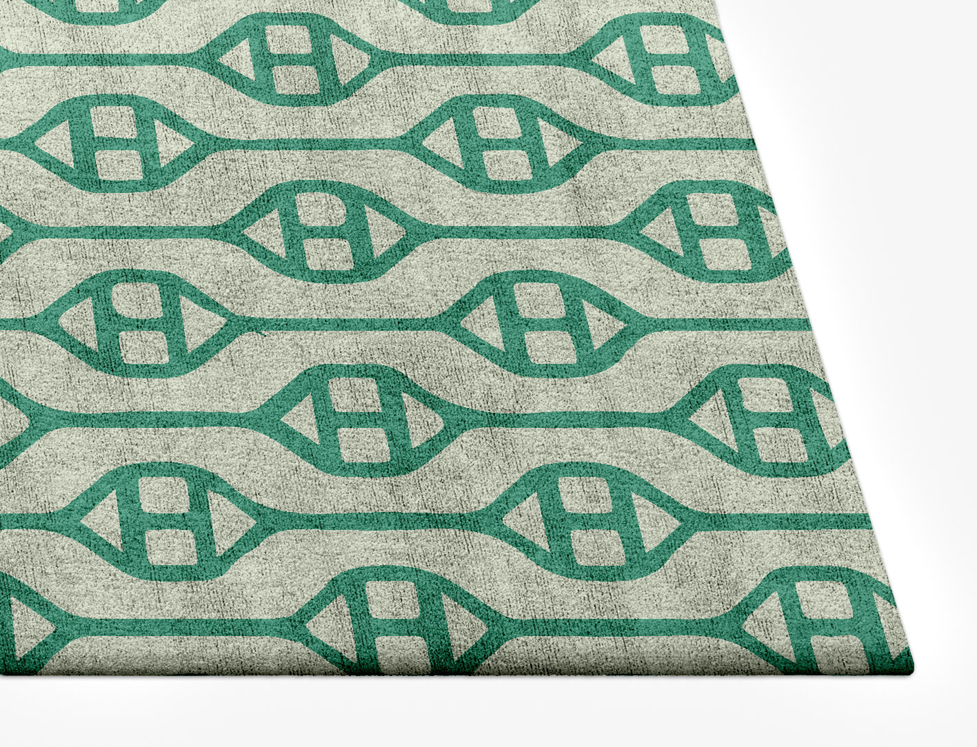 Paternoster Geometric Rectangle Hand Tufted Bamboo Silk Custom Rug by Rug Artisan