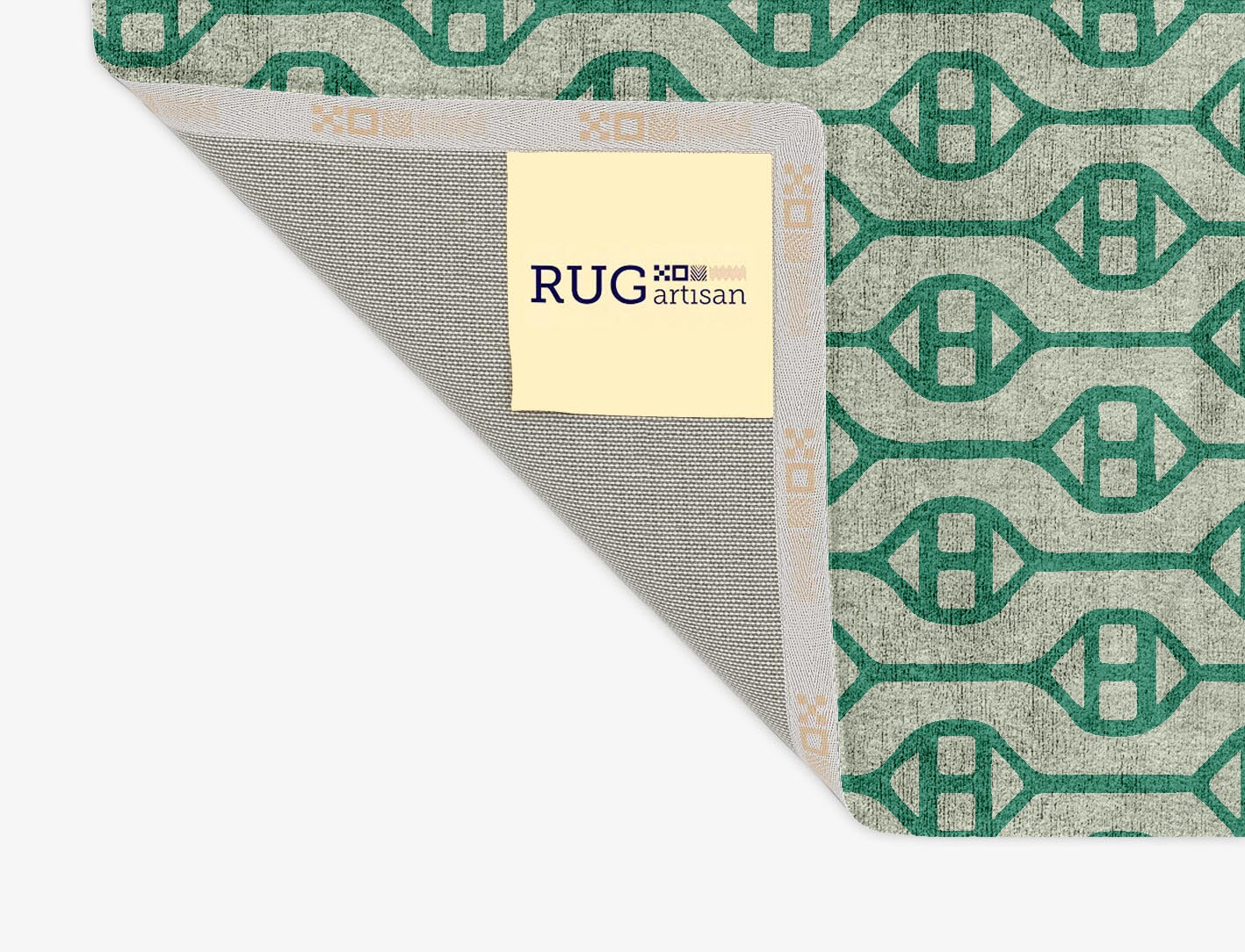 Paternoster Geometric Rectangle Hand Tufted Bamboo Silk Custom Rug by Rug Artisan