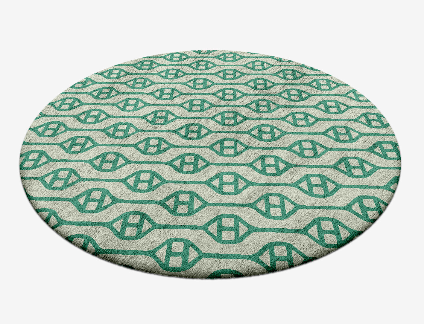 Paternoster Geometric Round Hand Tufted Bamboo Silk Custom Rug by Rug Artisan