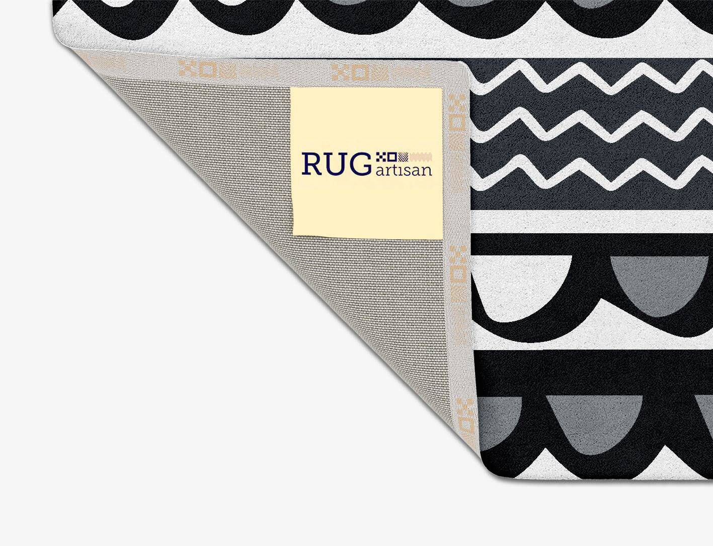 Pattern Grey Monochrome Square Hand Tufted Pure Wool Custom Rug by Rug Artisan