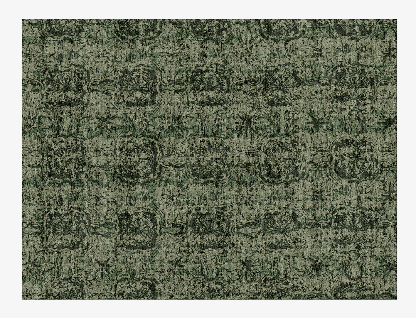Pattern Links Vintage Rectangle Hand Knotted Bamboo Silk Custom Rug by Rug Artisan